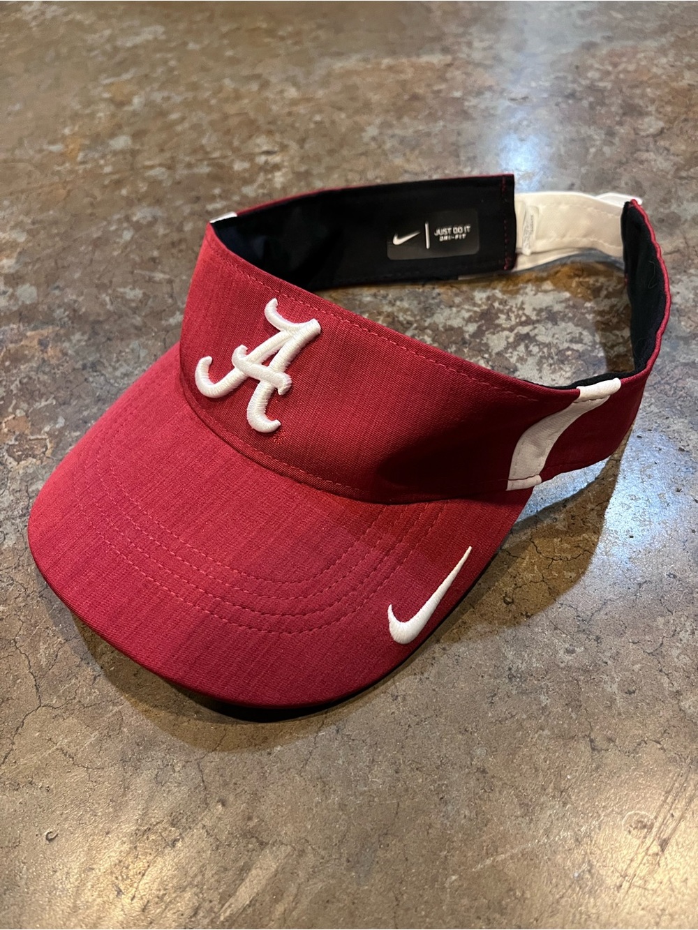Nike Alabama Crimson Tide Dri-FIT Visor Crimson Red White Adjustable